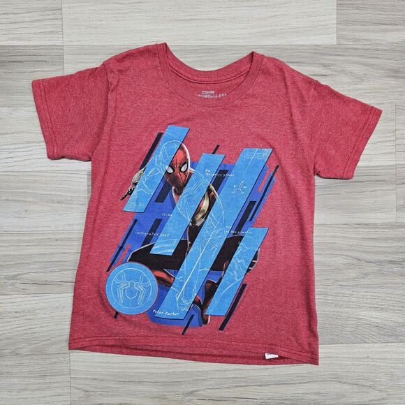 MARVEL Boys Red Spider-Man No Way Home Graphic T-shirt Size Small - Picture 1 of 4